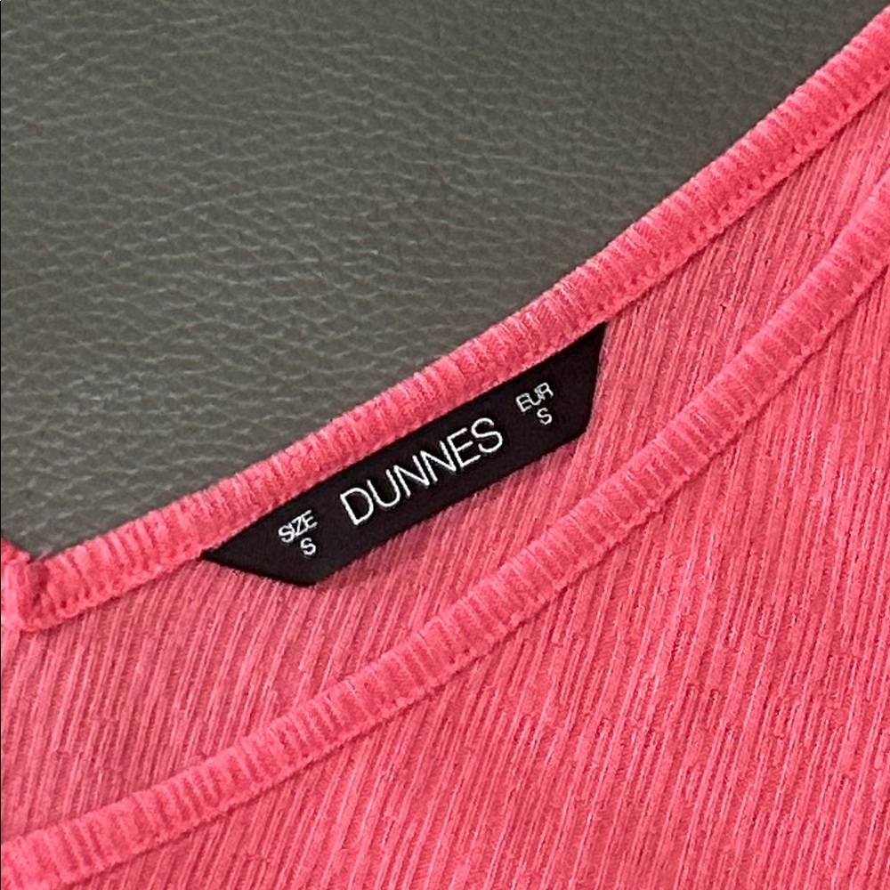 Dunnes Pink Button-Down Tie-Front Tank Top size S - Picture 2 of 4